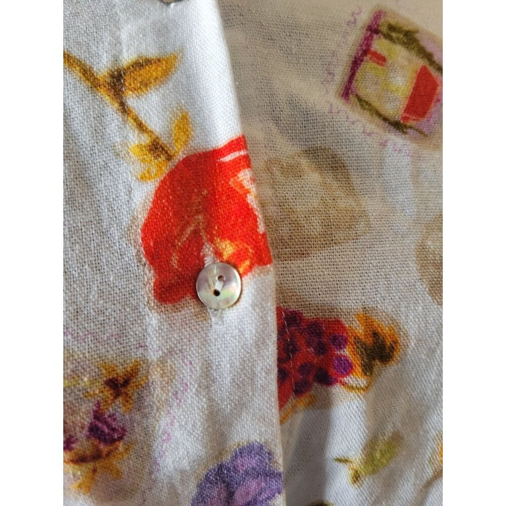 Hector & Orchard Tuscany Style Short Sleeve Collared Button Up Size L Linen City - Picture 5 of 11